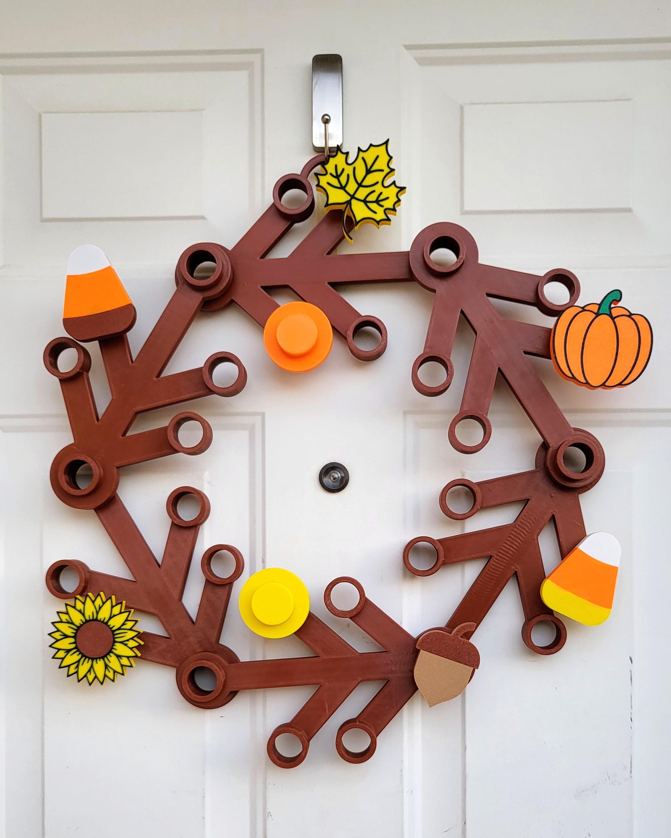 Autumn 3D Printed LEGO Inspired Wreath