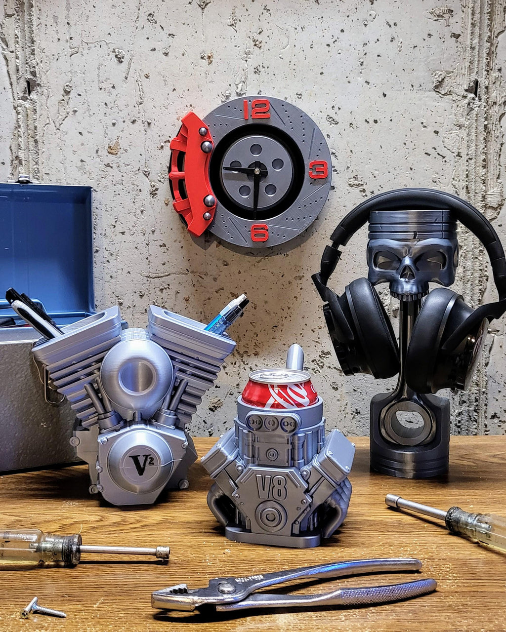 3D Printed V8 Engine Pop Can Holder