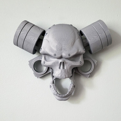3D Printed Skull and Piston Door Knocker
