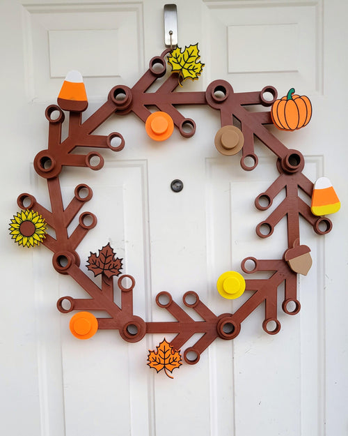 Autumn 3D Printed LEGO Inspired Wreath