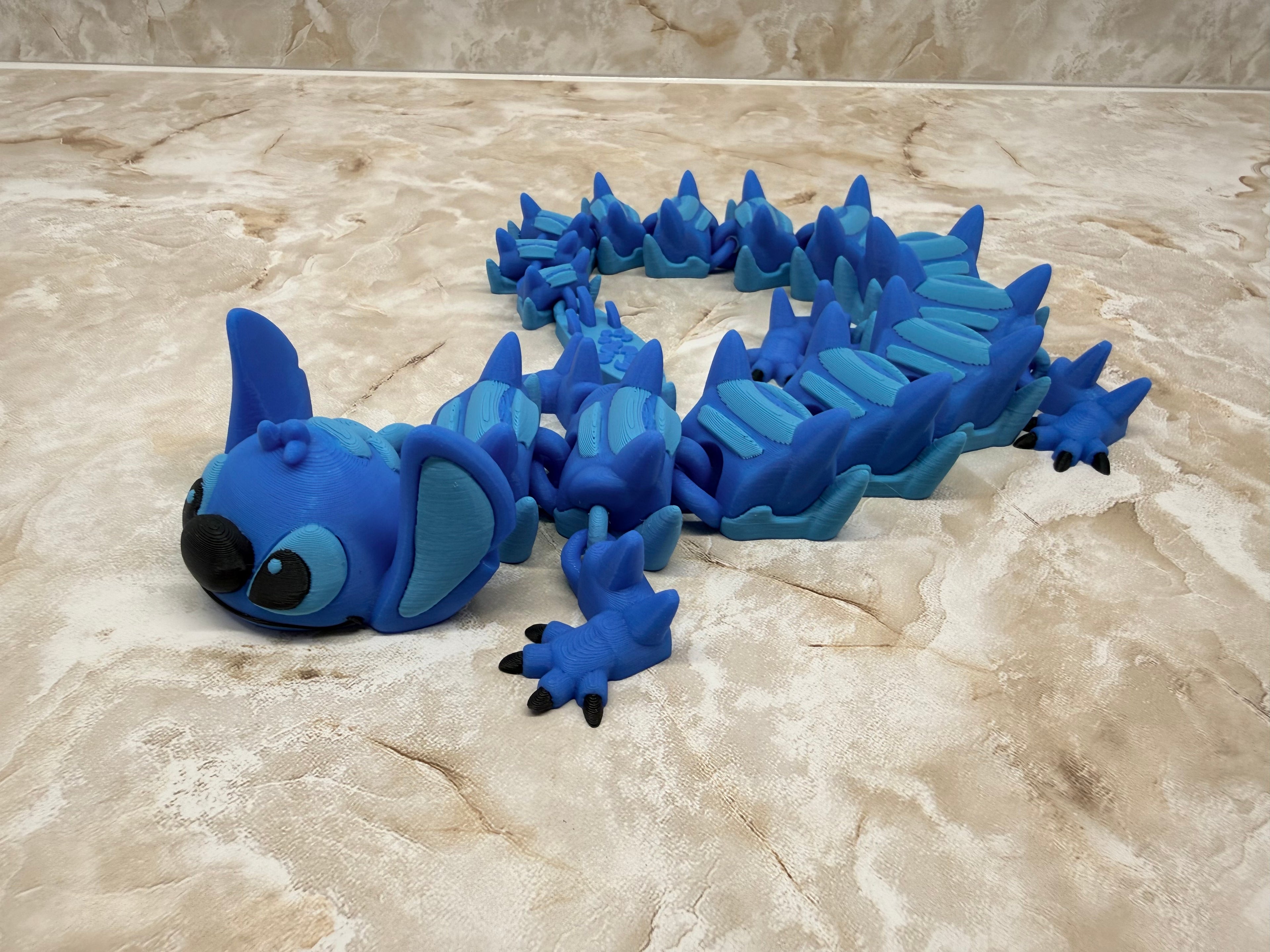 Large Blue Alien Dragon