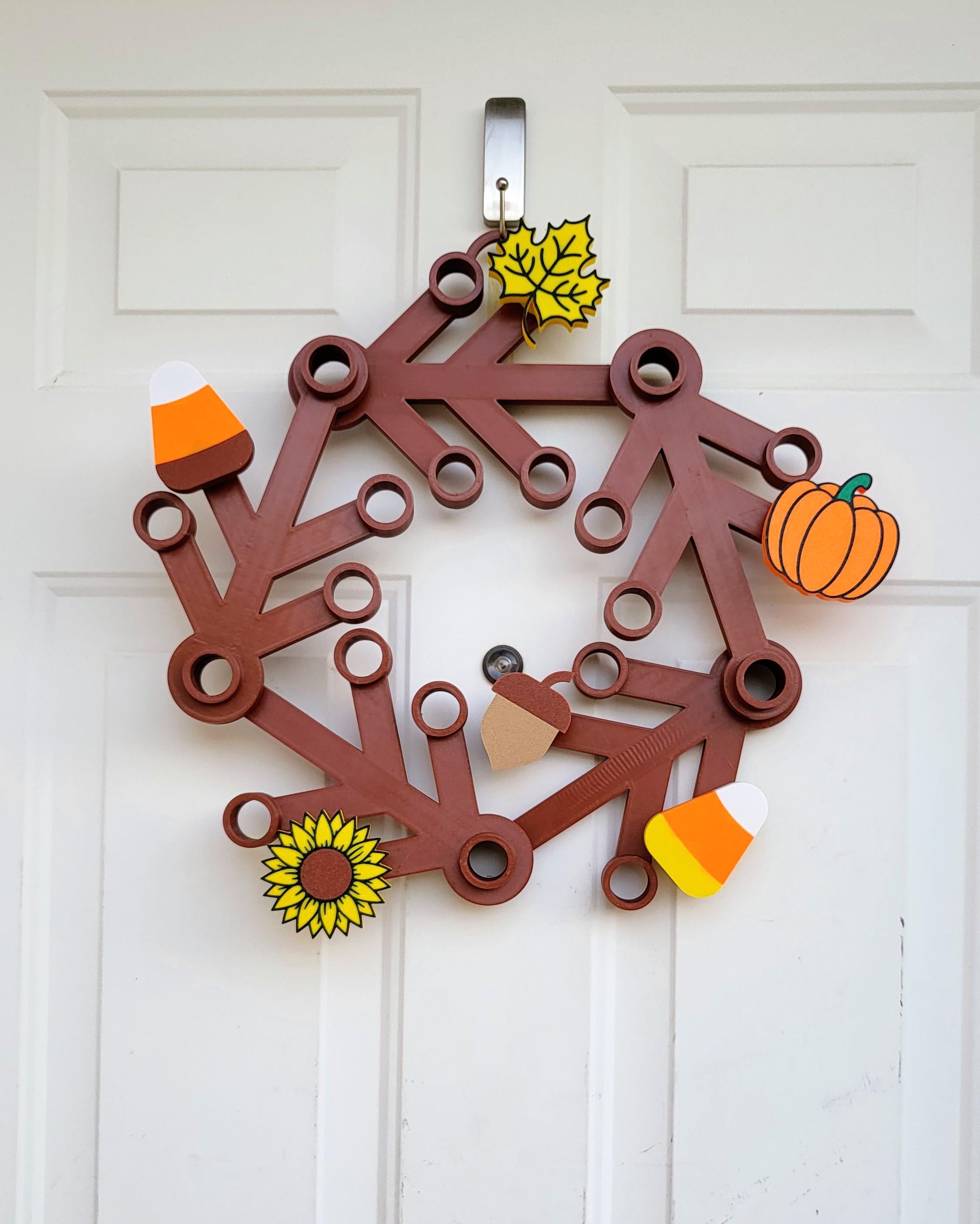 Autumn 3D Printed LEGO Inspired Wreath