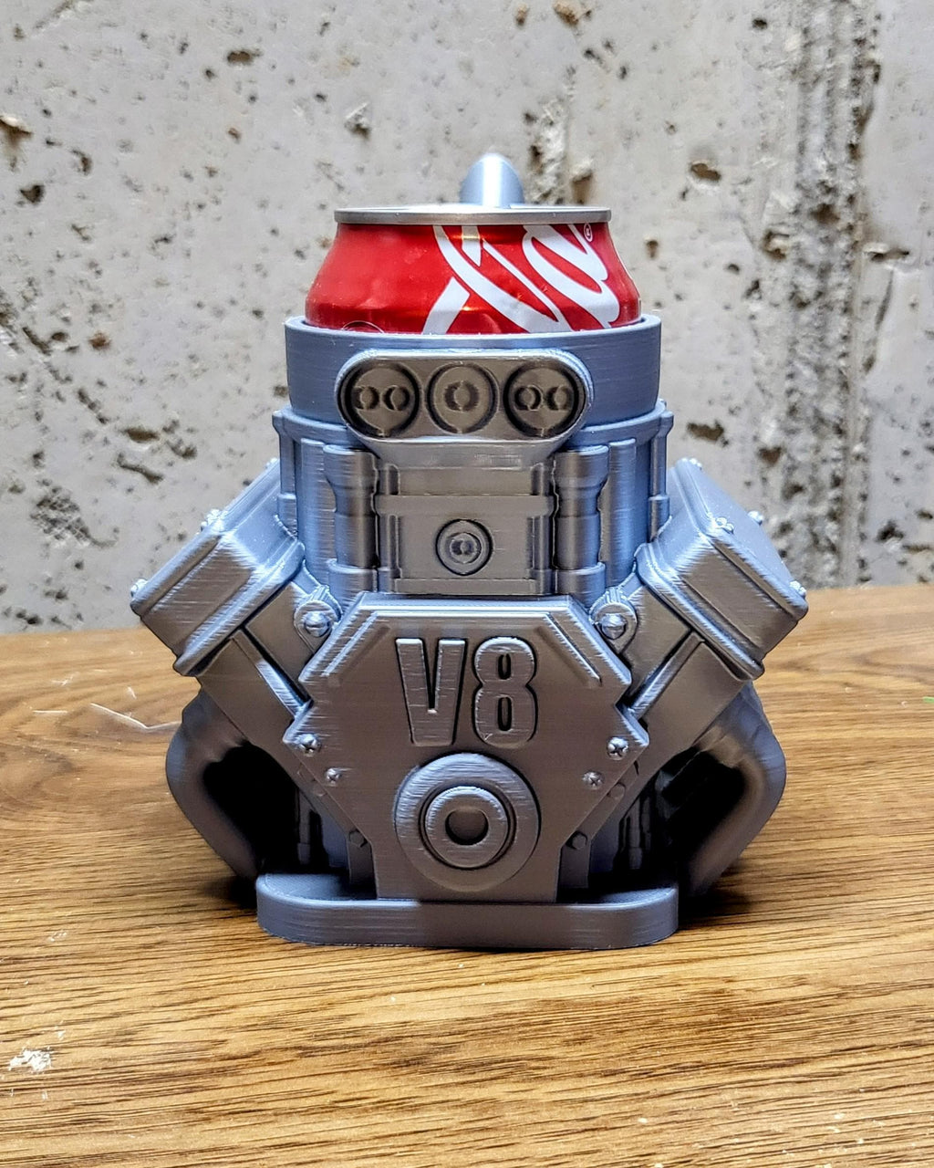 3D Printed V8 Engine Pop Can Holder