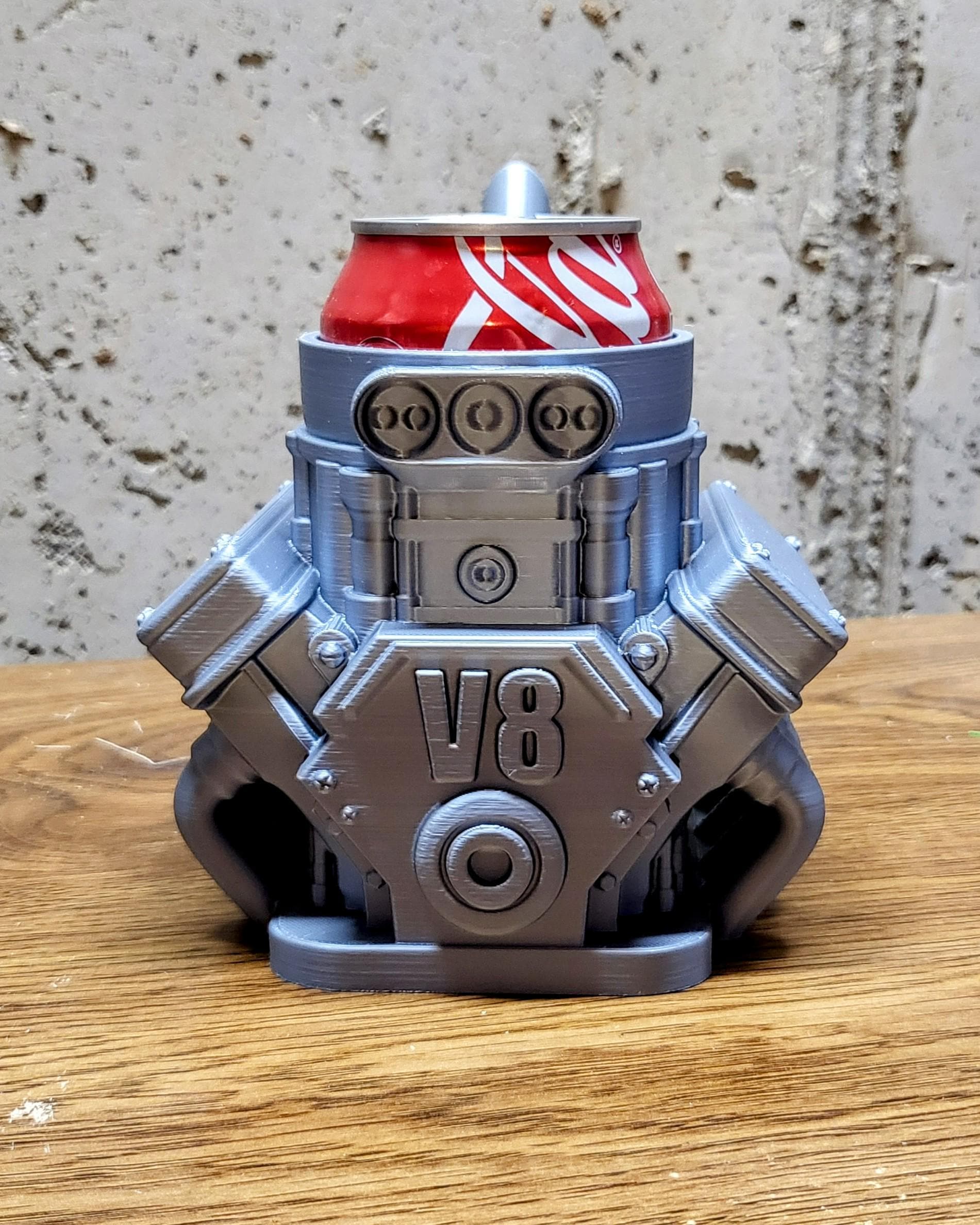 3D Printed V8 Engine Pop Can Holder